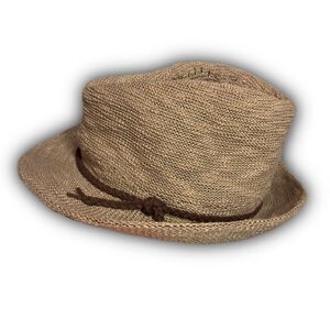 Mens Toasted Tobacco Straw Fedora